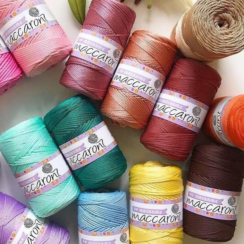 High Quality Multi Colors Macrame Yarn 2mm maccaroni 2mm Etsy