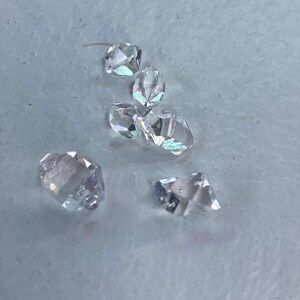 ハーキマークォーツ、両頭、6.5グラム、ニューヨーク州リトル