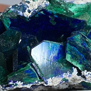 Cabinet Azurite & Malachite Pseudomorph Tabby Cluster One of a Kind Amazing from Milpillas Mine, Cuitaca, Santa Cruz, Sonora, Mexico