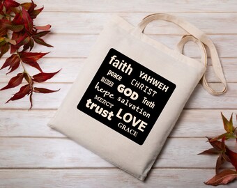 Christelijke draagtassen | Christelijke tassen | Religieuze draagtas | Christelijke geschenken | Religieuze geschenken | Faith-draagtassen | Draagtassen | Draagtassen | Tassen