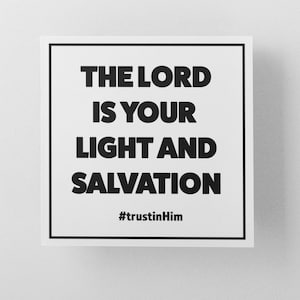 Christliche Grußkarten | Der Herr ist dein Licht und deine Errettung | Religiöse Karten | Schriftkarten | Bibel-Vers-Karte | Glaubenskarte