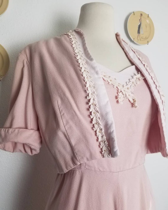 1940s "Call Me Sugar" Beaded Sundress and Bolero S