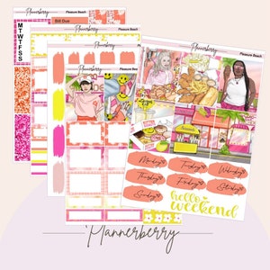 Pleasure beach 1.5 kit de pegatinas de planificador vertical