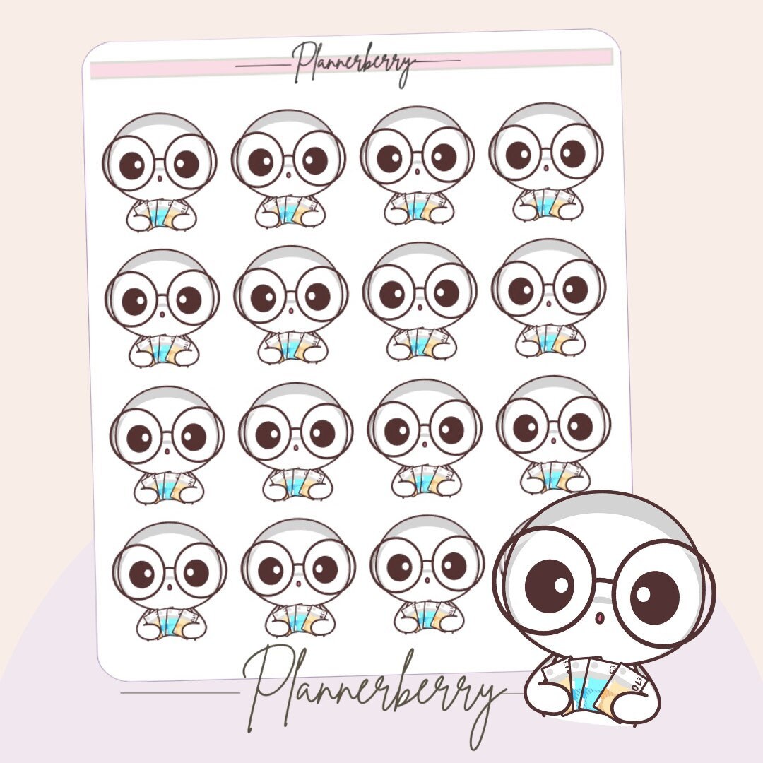 Cuthbert Counting Money Planner Stickers. - Etsy UK
