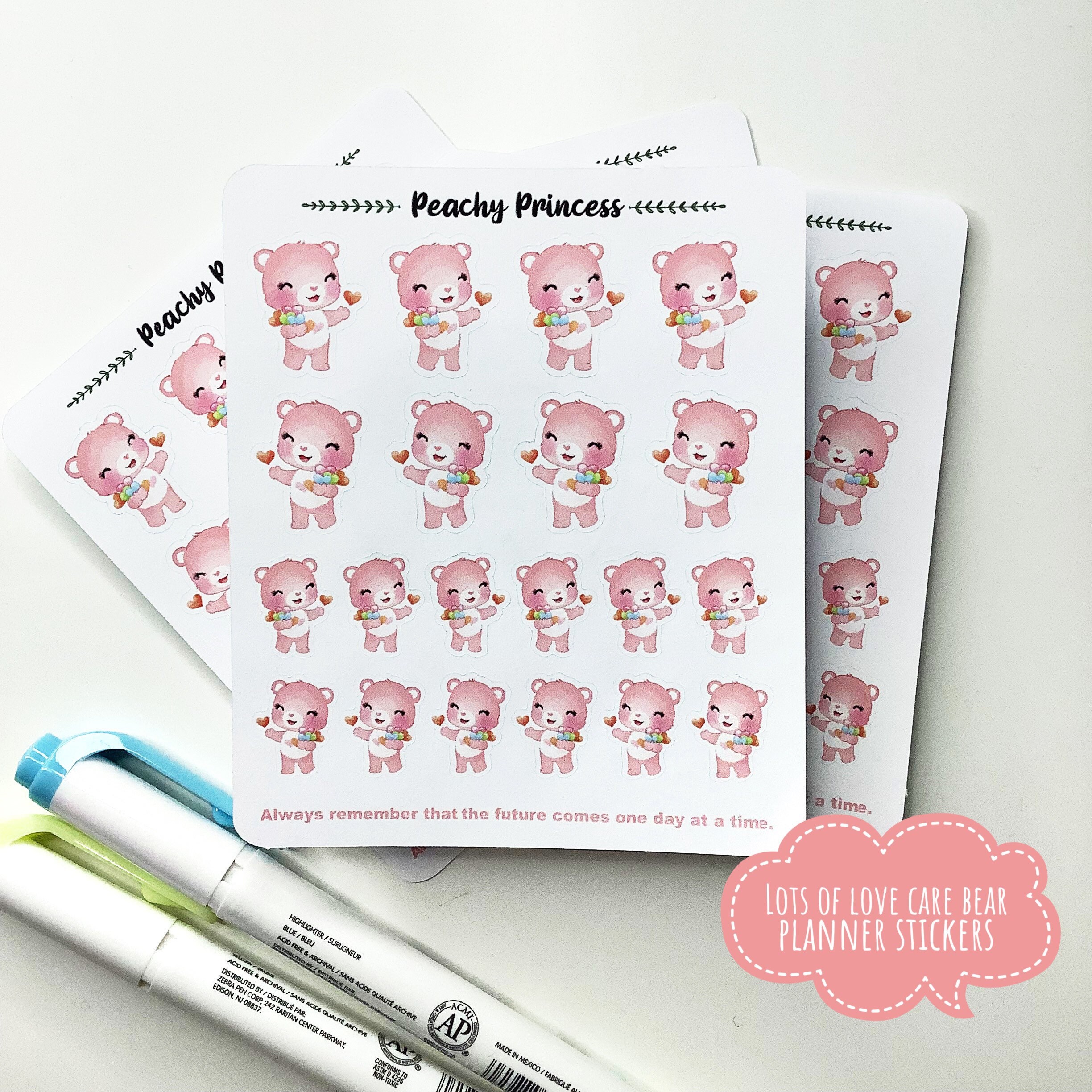 Gummy Care Bear, Hobonichi Planner Sticker Cover
