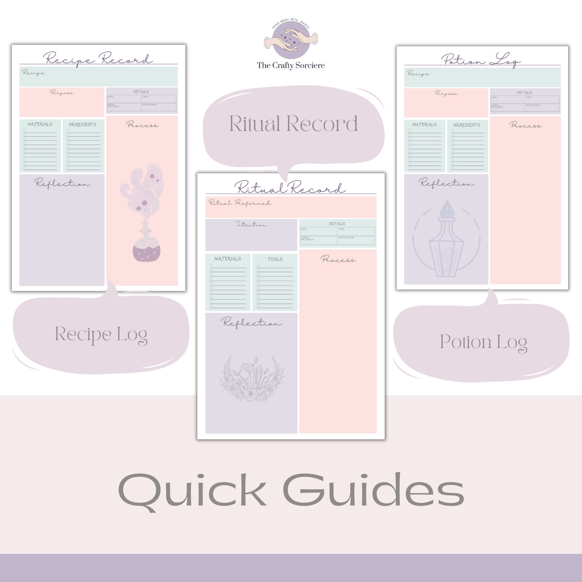 Witches Modern Grimoire | Book of Shadows | Spell Book | Witch ...