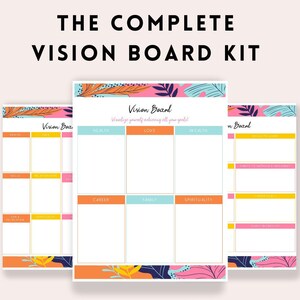 The Complete Vision Board Kit Goal Planner Vision Board | Etsy