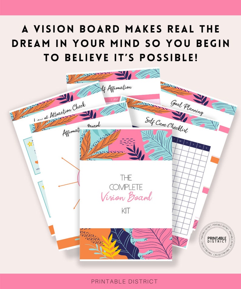 The Complete Vision Board Kit Goal Planner Vision Board | Etsy
