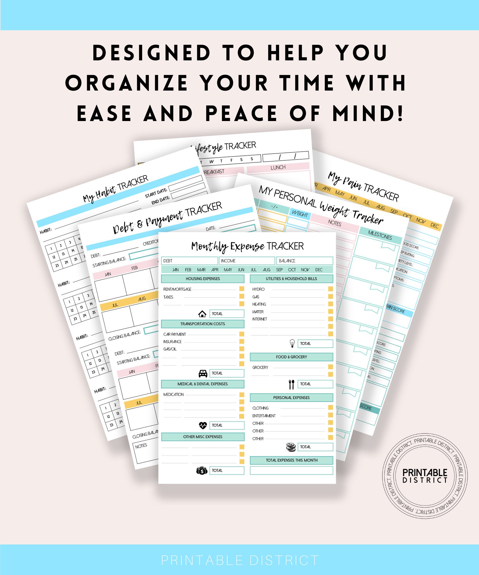 The Essential Life Tracker Life Planner Printable Etsy