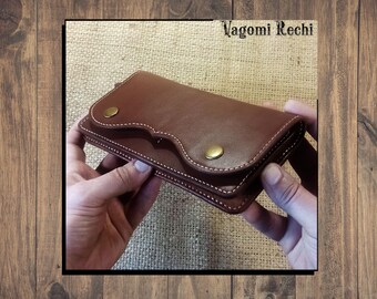 Longer. Wallet Curve Edge. Zippered coin pocket. Card-size viewing pocket. Handmade