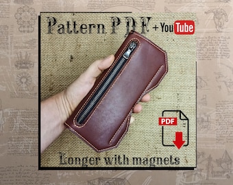 Pattern PDF Leather wallet Longer with magnets