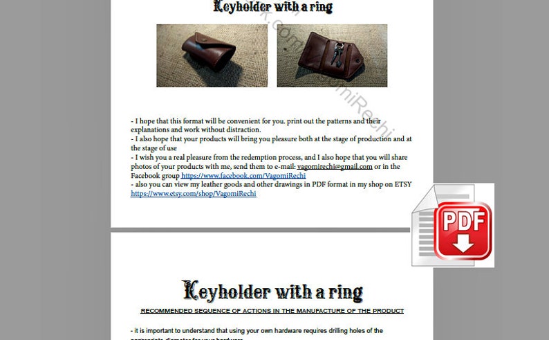 Key Holder Checklist.pdf PDF Pattern. Keyholder With a Ring. DIY - Etsy
