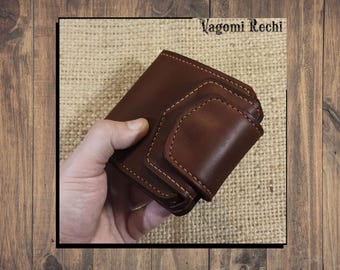 Leather Wallet with inner Coin Pocket. Personalized. Handmade. Bifold