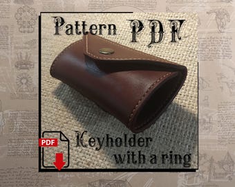 PDF-patroon. Sleutelhouder met ring. Doe-het-zelf.