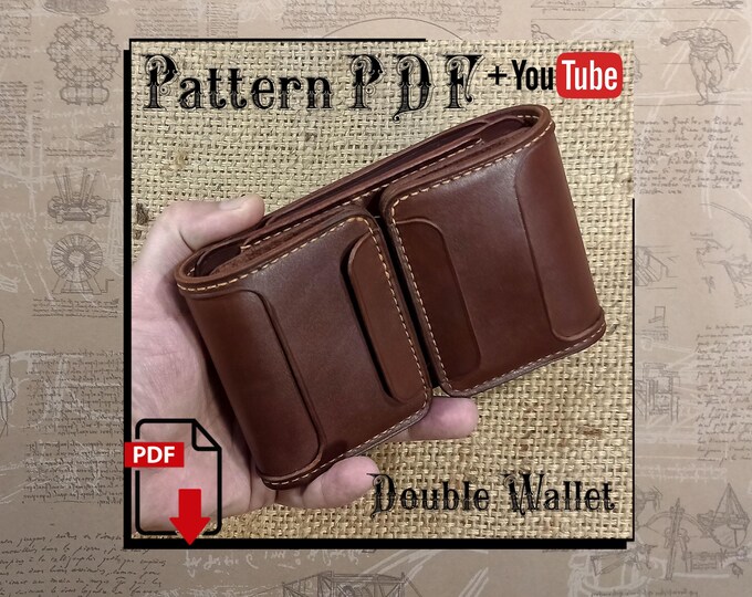 PDF Pattern. Double wallet. DIY