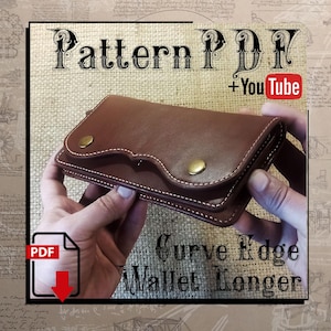 Patrón PDF. Cartera con borde curvo más larga