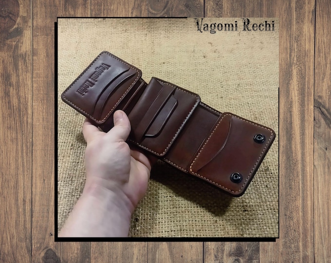 Trifold wallet with Coins Pocket. Original & Practical. Personalization. Handmade