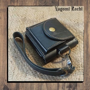 Leather wallet with coin pocket. Only handemade. Bifold. Custom. Original product.