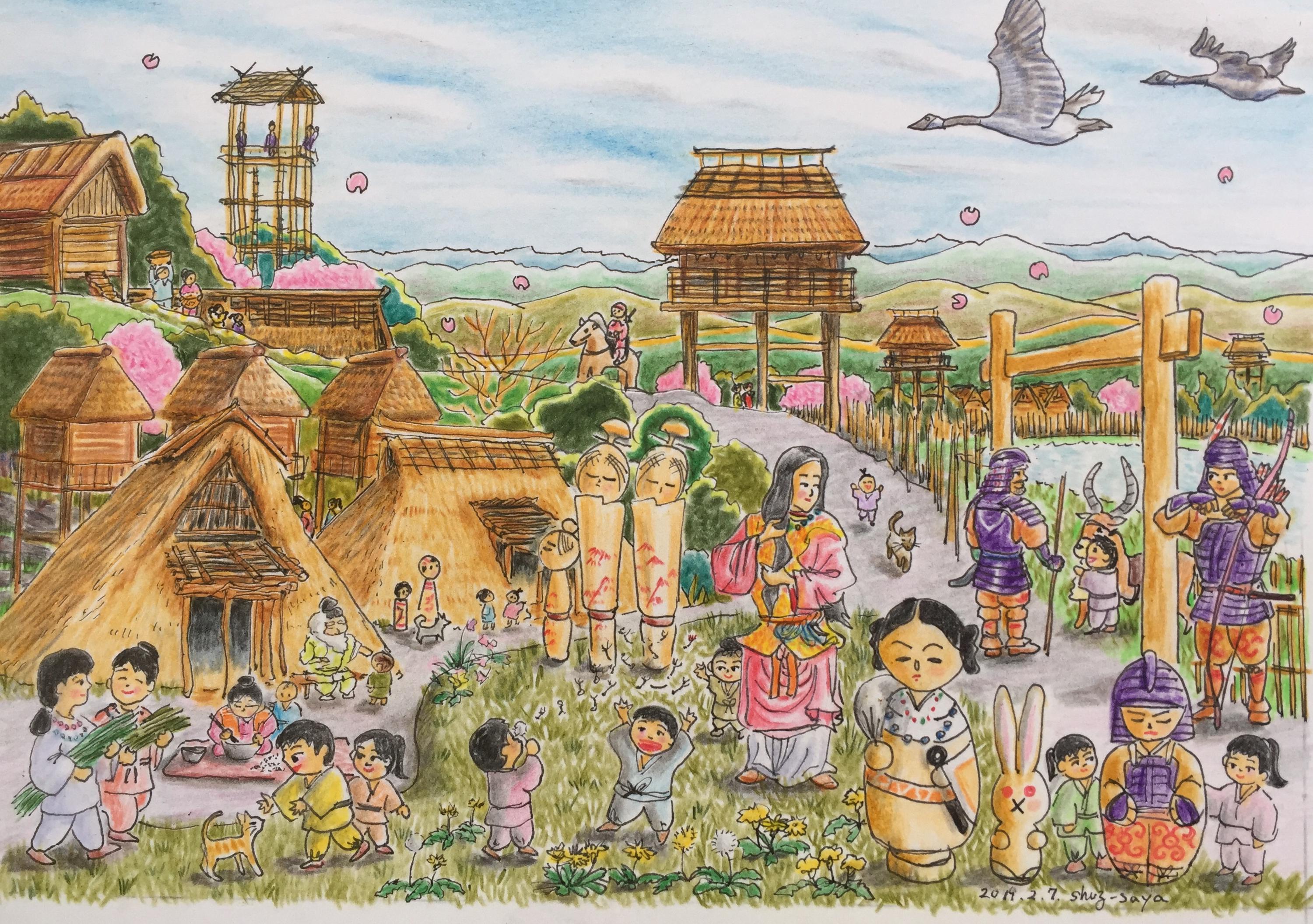 第7巻 SyuzSayaによるこけし人形と日本の風景を描いたポストカード3枚 