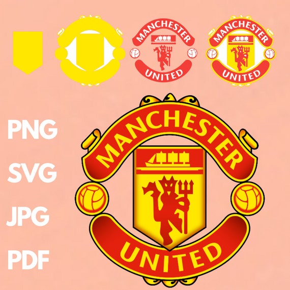 Layered Manchester United Logo Svg Png Jpg Pdf File Vinyl Etsy