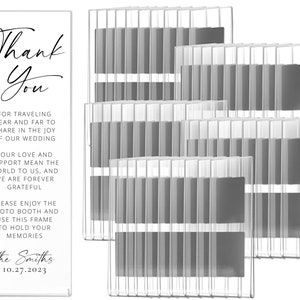 2 x 6 bedankje voor fotohokje | BEWERKBARE TEKST | Minimalistisch modern zwart-wit schrift | Aangepaste afdrukbare bruiloft gunst digitale download DIY