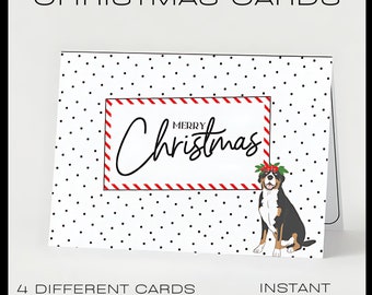 ¡Tarjetas navideñas con nuestros perros festivos! ¡Tarjetas navideñas imprimibles que son (o combinan) con el regalo más lindo!