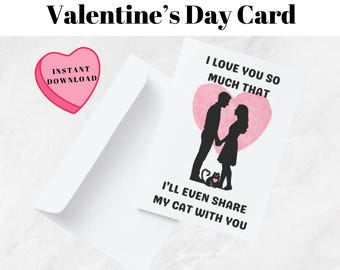 Tarjeta de San Valentín para amantes de los gatos (edición instantánea)
