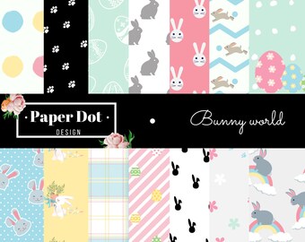 Papel digital - Mundo de conejos