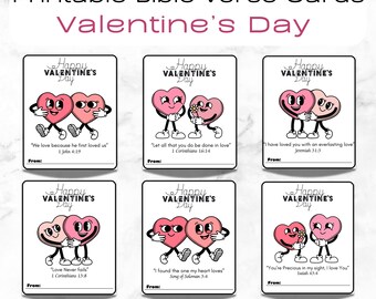 ¡Tarjetas con versículos bíblicos para imprimir para el día de San Valentín! Estos diseños adorables hacen que estas tarjetas sean perfectas para compartir y disfrutar. Descarga instantánea.
