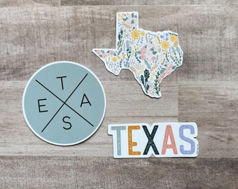 Texas Sticker Pack, Texas Stickers, Texas State Stickers, Texas Flowers