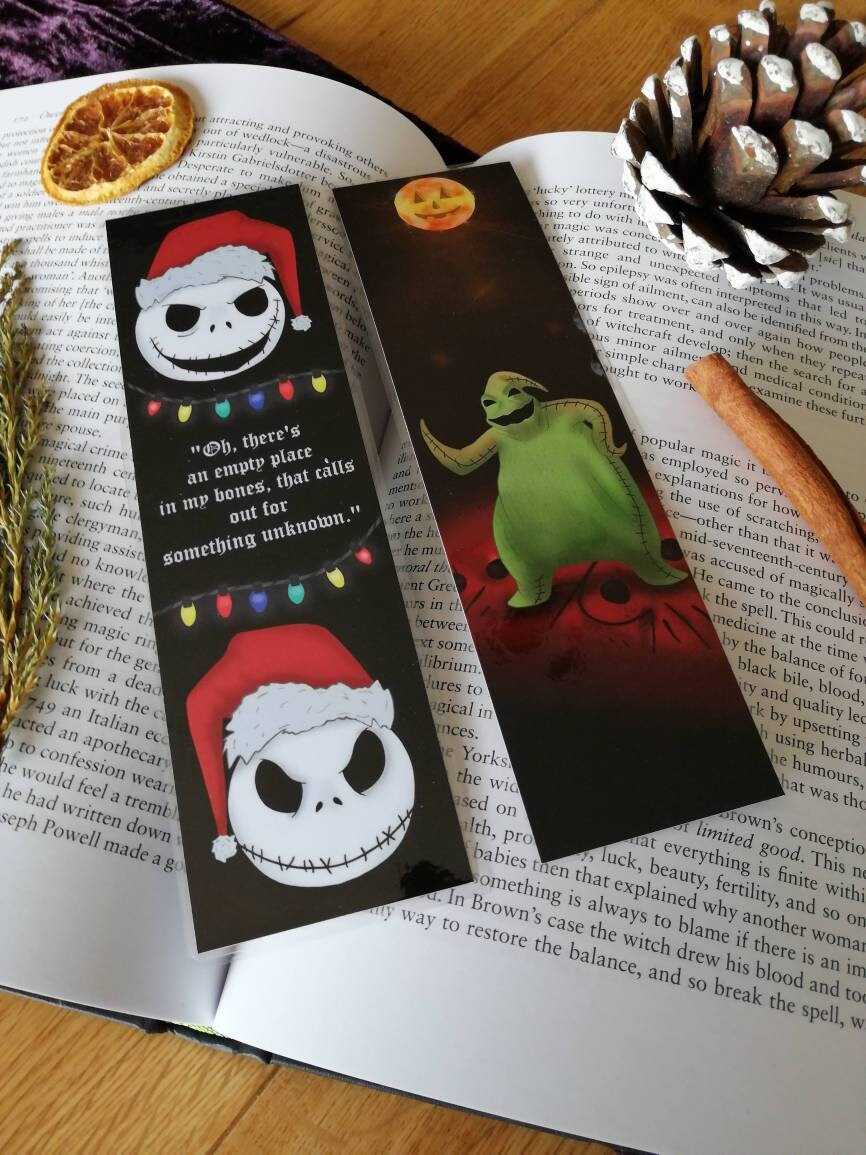 The Nightmare before Christmas bookmarks Jack Skellington | Etsy