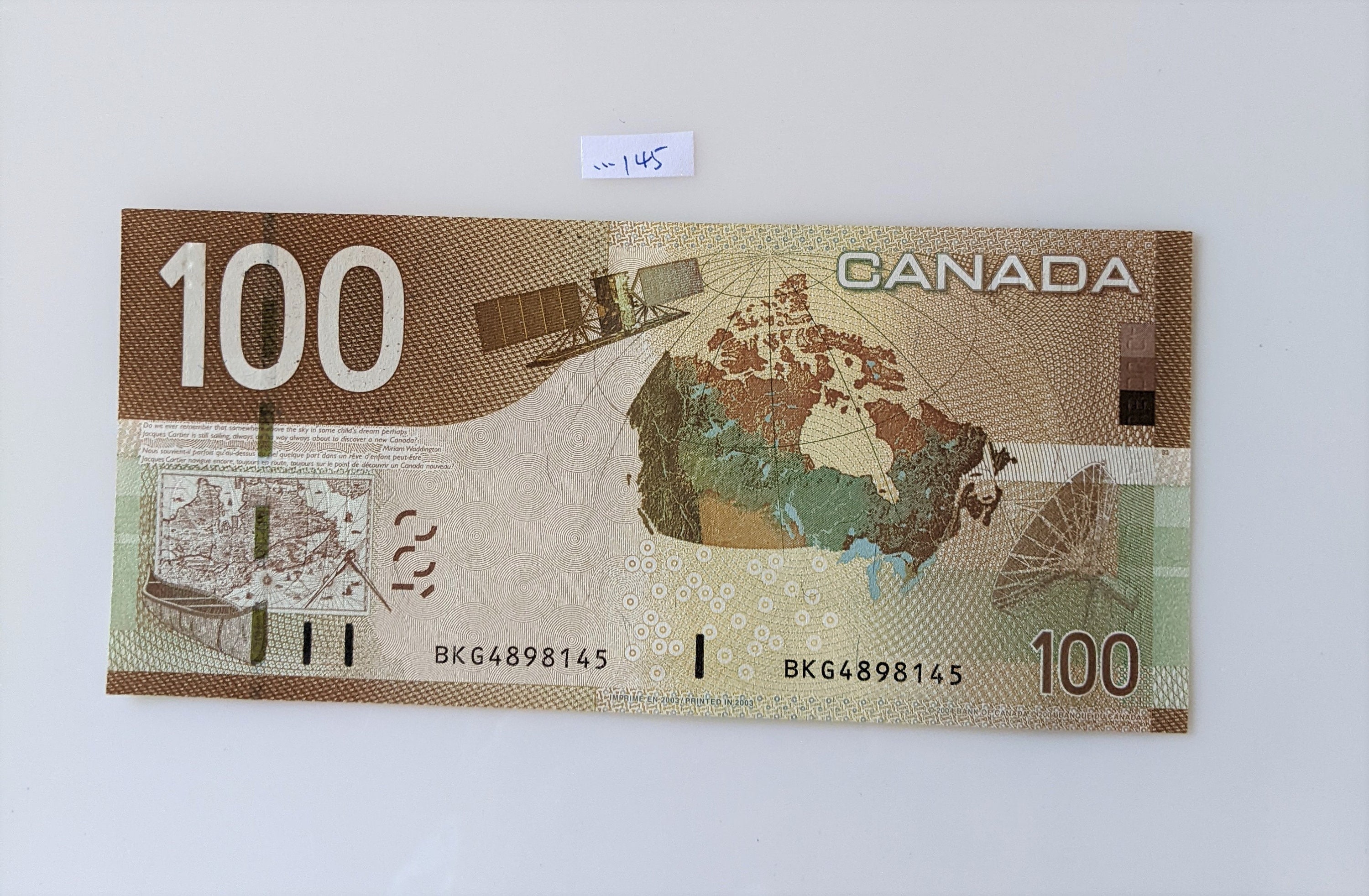 new canadian 100 dollar bill