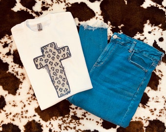 Leopard Cross Graphic Tee