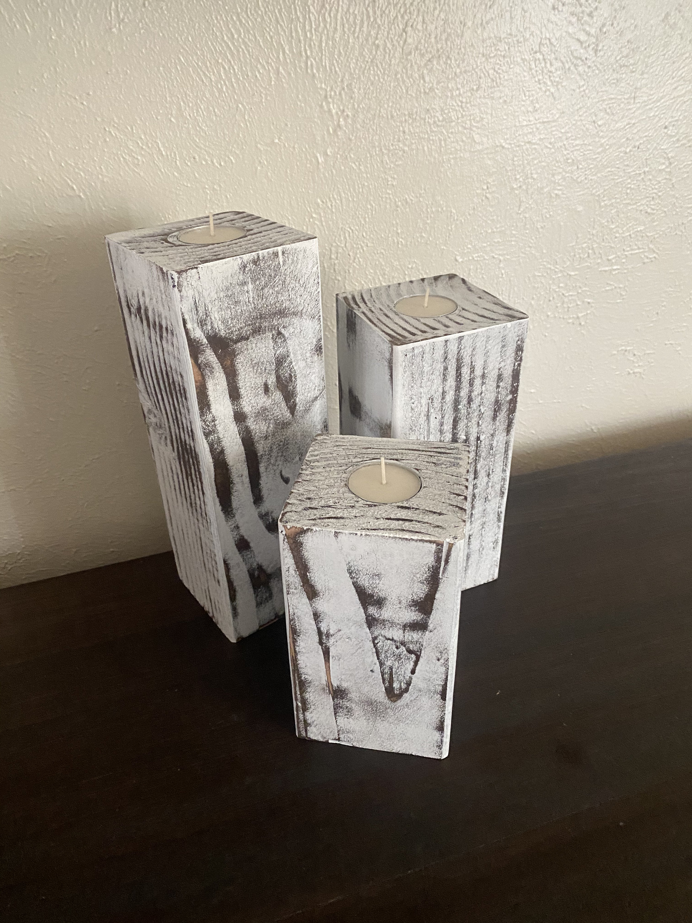 Farmhouse candle holders Etsy