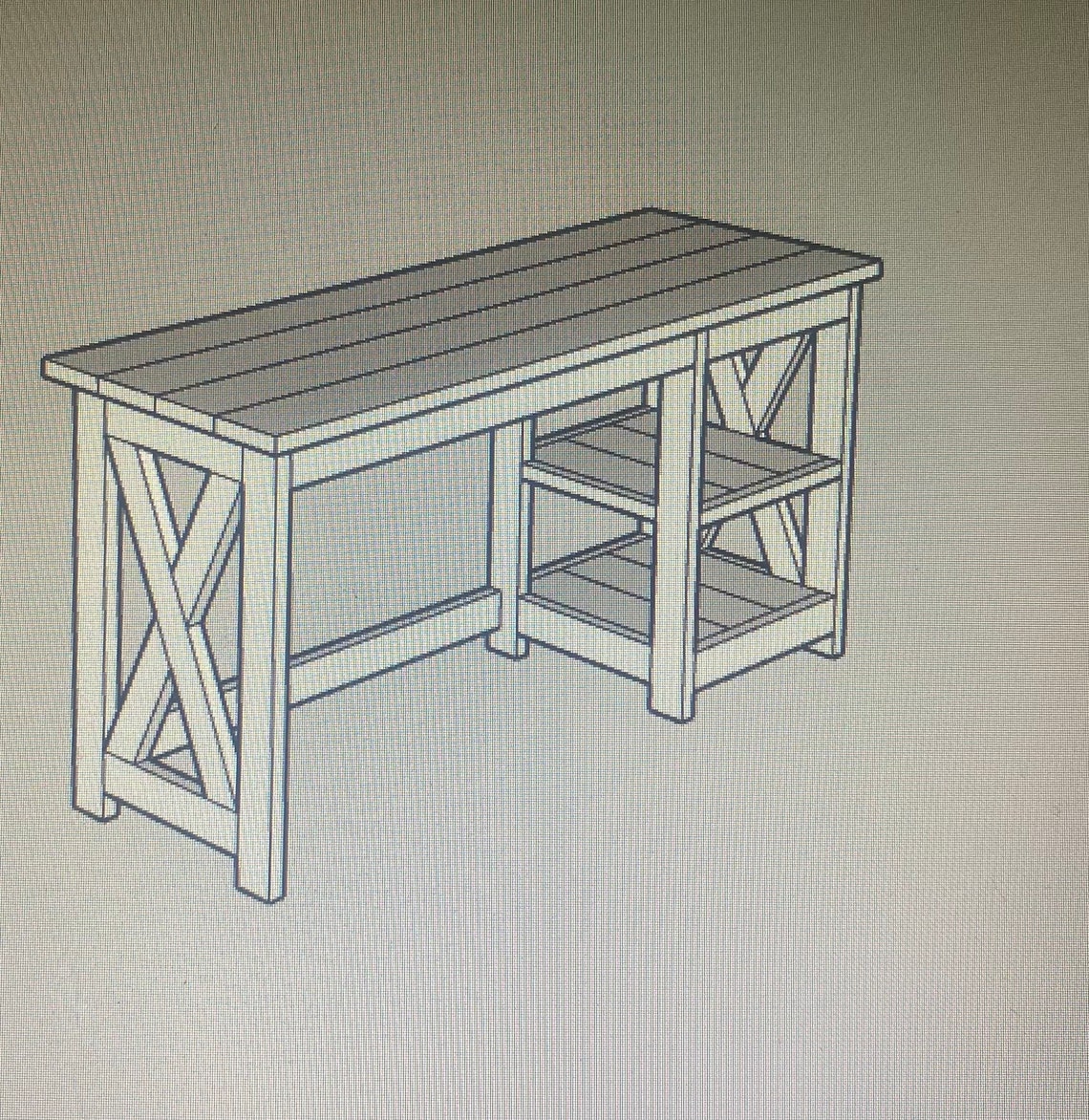 Farmhouse Desk Plans(with Pictures) - Etsy