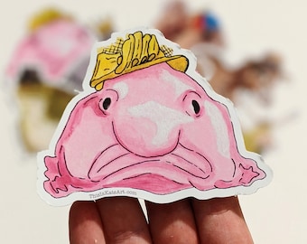 Blanche the Blobfish Vinyl Sticker - Blobfish Laptop Sticker, Blobfish Water Bottle Sticker, Blobfish Sticker, Fish Sticker, Ocean Sticker