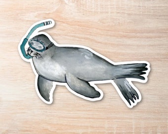 Daniel the Sea Lion Vinyl Sticker - Sea Lion Laptop Sticker, Sea Lion Water Bottle Sticker, Sea Lion Sticker