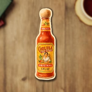 Cholula Hot Sauce Sticker - Mexican Sticker, Mexican Cooking Sticker, Mexican Heritage Sticker, Water bottle sticker, Latin America Sticker