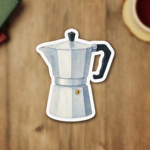 Cuban Cafetera Sticker - Cuban Coffee Sticker, Cuban Espresso Sticker, Cafe Bustelo Sticker, Cafetera Sticker, Café Cubano Sticker