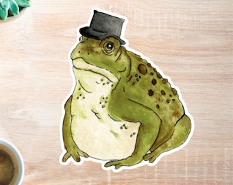 Susan the Toad Sticker - Hand Painted, Toad Laptop Sticker, Water Bottle Sticker, Toad Sticker, Frog Sticker, Over the Garden Wall Sticker