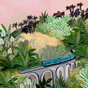 Negen bogen/Sri Lanka muurkunst/reisillustratie/kunstprint/A5, A4, A3 /Wall Art/Verjaardagscadeau/Housewarming cadeau/Verjaardag