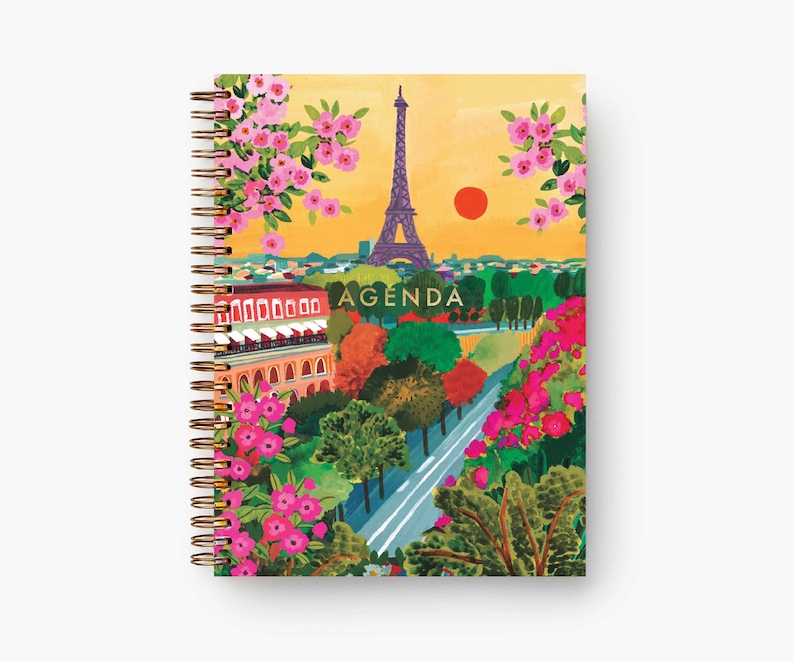 Rooftops of Paris Dateless Planner/Agenda / organiser / illustrated planner/ notebook / stationery / christmas gift image 1