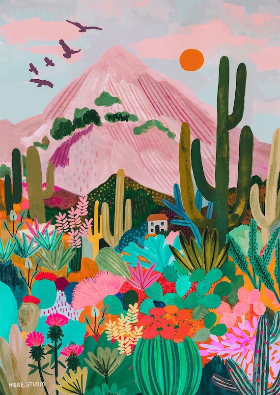 Cactus Mountain - Arizona / Reise Illustration / Kunstdruck / A5, A4, A3,  A2 / Wand Kunst / Geburtstag / Einweihungsgeschenk / Jahrestag - Etsy  sterreich