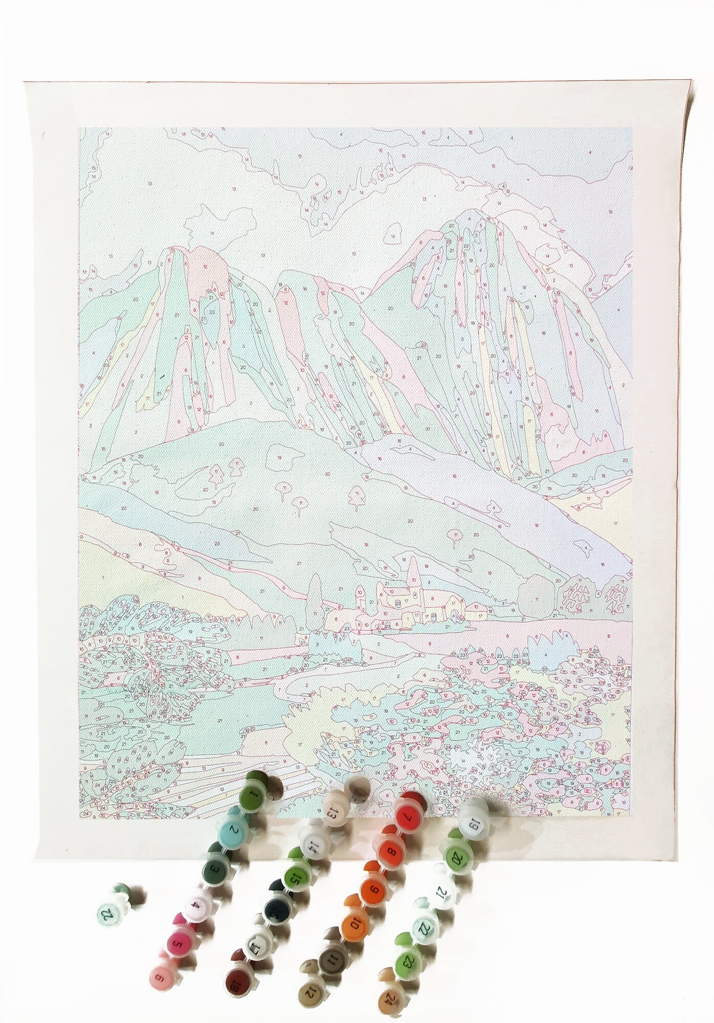 The Dolomites - Paint by numbers / painting kit / craft activity / paint by numbers kit / painting for adults