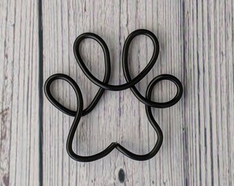 Small Wire Paw Print | Dog Decor | Cat Decor | Animal Lover Gift | Paw Outline | Wire Decor | Wired Decor |  Wire Wall Decor