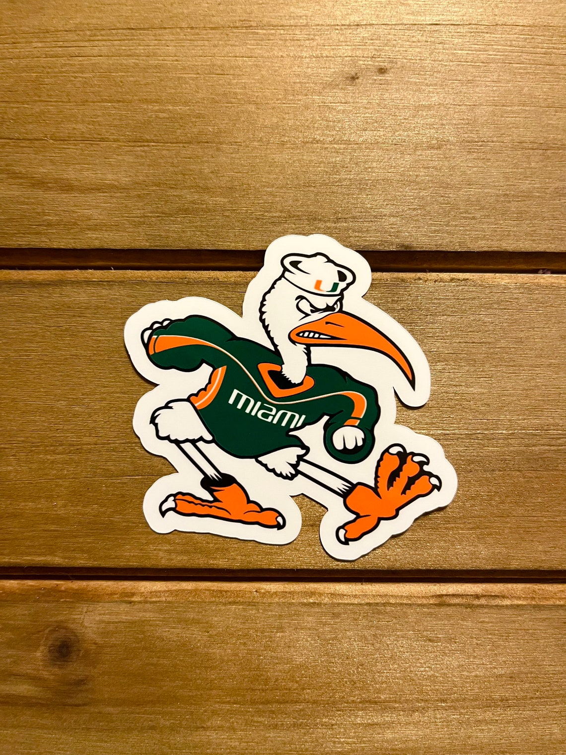 University of Miami Mascot Sticker Sebastian the Ibis - Etsy