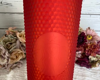 New 2021 Starbucks Tumbler Matte Red Studded Tumbler - Etsy