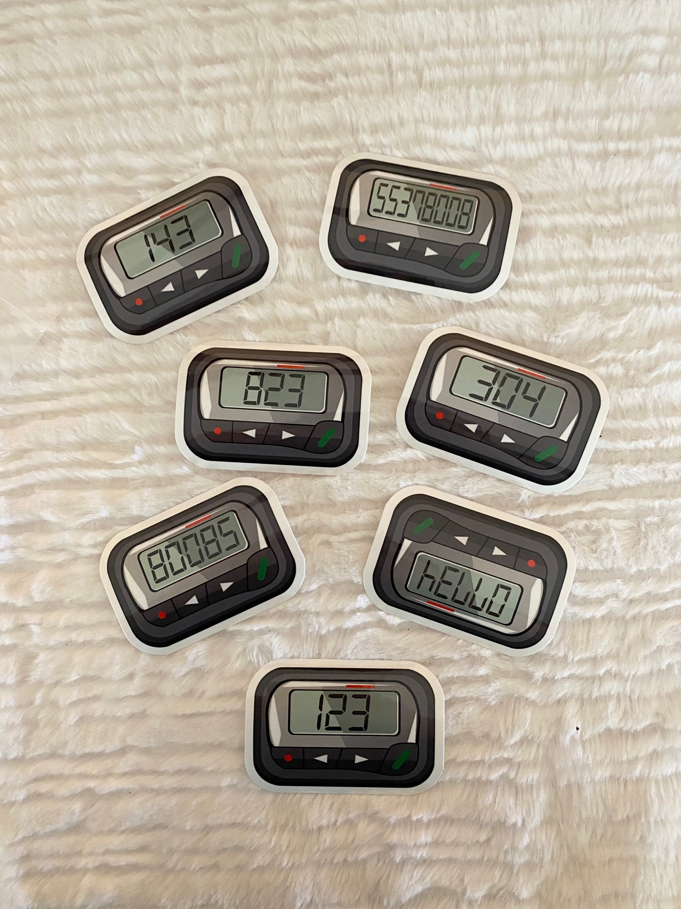 Beeper Pager Vinyl Sticker Funny Beeper Codes 90