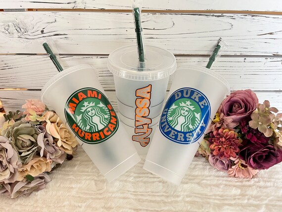 Starbucks Reusable Venti 24 fl oz Frosted Ice Cold Drink Cup  Bundle Set of 2 with Sleeves: Tumblers & Water Glasses