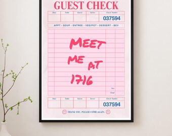 Auburn University Guest Check Art Print: Trendy Dorm Decor (Digital Download)